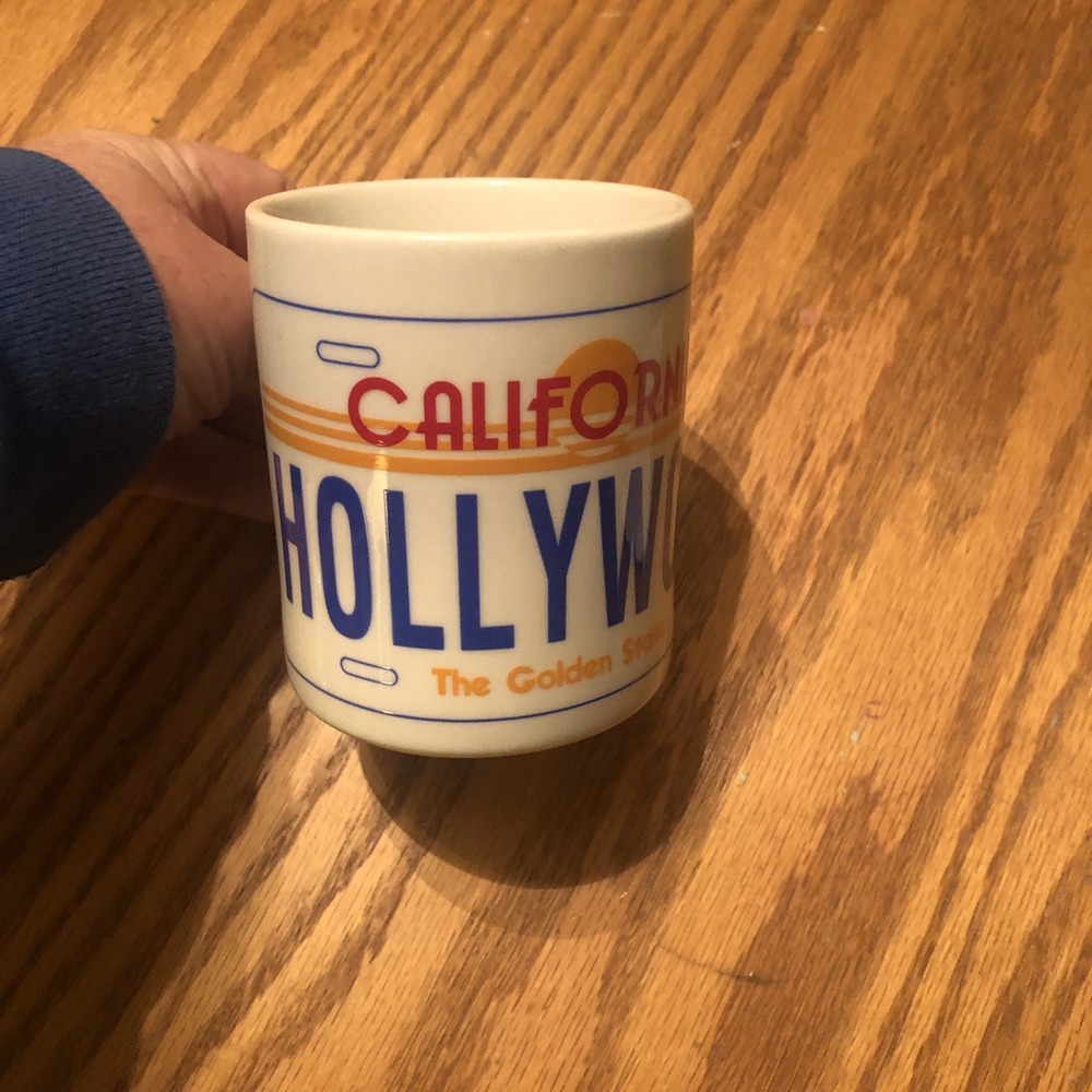 Hollywood California License Plate Mug